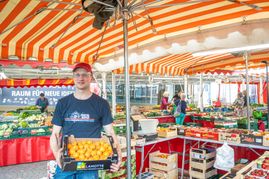 Tobias Klein setzt bei den Aprikosen auf Früchte aus Frankreich.
